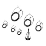 Maxbell 7Pcs Spinning Rod Guides Tip Ceramic Guide with Eyelets, Fishing Rod Guide Replacement Tip Spare Parts Repair and Tips Repair Eye Loop Kit