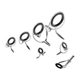 Maxbell 7Pcs Spinning Rod Guides Tip Ceramic Guide with Eyelets, Fishing Rod Guide Replacement Tip Spare Parts Repair and Tips Repair Eye Loop Kit