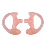 Maxbell 3Pairs (S+M+L) Silicone Replacement Earplug Earmold Earbuds (Left and Right) for Two-Way Radio Air Acoustic Coil Tube Audio Kit Walkie Talkie Earpiece Headset,pink