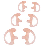 Maxbell 3Pairs (S+M+L) Silicone Replacement Earplug Earmold Earbuds (Left and Right) for Two-Way Radio Air Acoustic Coil Tube Audio Kit Walkie Talkie Earpiece Headset,pink