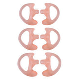 Maxbell 3Pairs (S+M+L) Silicone Replacement Earplug Earmold Earbuds (Left and Right) for Two-Way Radio Air Acoustic Coil Tube Audio Kit Walkie Talkie Earpiece Headset,pink