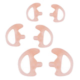 Maxbell 3Pairs (S+M+L) Silicone Replacement Earplug Earmold Earbuds (Left and Right) for Two-Way Radio Air Acoustic Coil Tube Audio Kit Walkie Talkie Earpiece Headset,pink