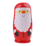 Maxbell Christmas Theme Wooden Russian Nesting Babushka Matryoshka 6pcs Dolls Hand Painted