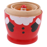Maxbell Christmas Theme Wooden Russian Nesting Babushka Matryoshka 6pcs Dolls Hand Painted