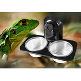 Maxbell Dual Reptile Feeding Bowl Screw Food & Water Dish For Gecko, Lizard, Etc