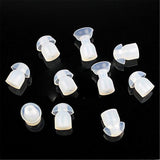 Maxbell Replacement Mushroom Earbud Ear Tips for Motorola Kenwood Two Way Radio Coil Tube Audio Kits /Transparent Acoustic Tube Earpieces,10 Pack