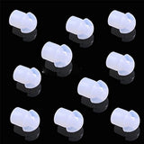 Maxbell Replacement Mushroom Earbud Ear Tips for Motorola Kenwood Two Way Radio Coil Tube Audio Kits /Transparent Acoustic Tube Earpieces,10 Pack