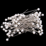 Maxbell 100 Pieces Pearl Needles for Wedding Bouquet Pins Dress Maker Corsage Pins Corsage Pins