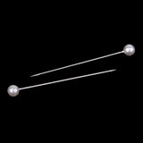 Maxbell 100 Pieces Pearl Needles for Wedding Bouquet Pins Dress Maker Corsage Pins Corsage Pins