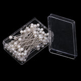 Maxbell 100 Pieces Pearl Needles for Wedding Bouquet Pins Dress Maker Corsage Pins Corsage Pins