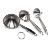 Maxbell Funnel Set with Long Handles Stainless Steel Set of 3 for Home Kitchen