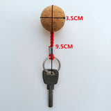 Maxbell Lightweight 3.5cm Floating Cork Keyring, Floatable Water Buoyant Key Ring, Marine Sailing Kayaking Boat Float Key Chain