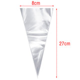 Maxbell 50 Pieces Cone Clear Sweet Chocolate Candy Cupcake Wrapper Birthday Party Favor Gifts Display Cellophane Cello Bags Decoration 27 x 8 cm