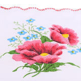 Maxbell 10pcs Women 100% Cotton White Handkerchiefs Assorted Colourful Flowers Gift