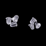 Maxbell 250 Pieces Silicone Rubber Replacement Earring Backs Back Stoppers Earnuts Clear