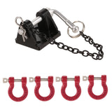 Maxbell 1:10 RC Metal Tow Shackle Trailer Hook Set for Axial SCX10 TRX-4 D90 Crawler