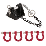 Maxbell 1:10 RC Metal Tow Shackle Trailer Hook Set for Axial SCX10 TRX-4 D90 Crawler