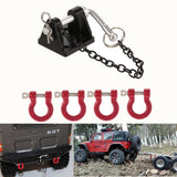 Maxbell 1:10 RC Metal Tow Shackle Trailer Hook Set for Axial SCX10 TRX-4 D90 Crawler
