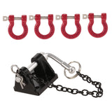 Maxbell 1:10 RC Metal Tow Shackle Trailer Hook Set for Axial SCX10 TRX-4 D90 Crawler