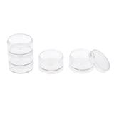 Maxbell Transparent Plastic Cosmetic Storage Containers Minerals Display Clear Makeup Stackable Jar 5 Layer Screw Containers For Beads Crafts Small Items