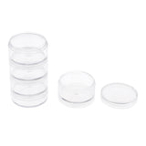 Maxbell Transparent Plastic Cosmetic Storage Containers Minerals Display Clear Makeup Stackable Jar 5 Layer Screw Containers For Beads Crafts Small Items