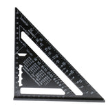 Maxbell Right Angle 7 inch Aluminum Triangular Triangle Metric Scale Measure Ruler Carpenter Framing Measuring Tool