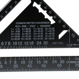Maxbell Right Angle 7 inch Aluminum Triangular Triangle Metric Scale Measure Ruler Carpenter Framing Measuring Tool