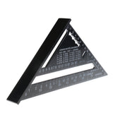 Maxbell Right Angle 7 inch Aluminum Triangular Triangle Metric Scale Measure Ruler Carpenter Framing Measuring Tool