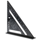 Maxbell Right Angle 7 inch Aluminum Triangular Triangle Metric Scale Measure Ruler Carpenter Framing Measuring Tool