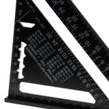 Maxbell Right Angle 7 inch Aluminum Triangular Triangle Metric Scale Measure Ruler Carpenter Framing Measuring Tool