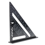 Maxbell Right Angle 7 inch Aluminum Triangular Triangle Metric Scale Measure Ruler Carpenter Framing Measuring Tool