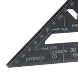 Maxbell Right Angle 7 inch Aluminum Triangular Triangle Metric Scale Measure Ruler Carpenter Framing Measuring Tool