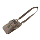 Maxbell Leather Barber Scissors Shears Combs Clips Tools Holder Pouch Waist Bag Gray