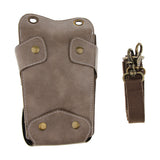 Maxbell Leather Barber Scissors Shears Combs Clips Tools Holder Pouch Waist Bag Gray