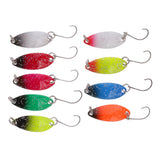 Maxbell 9Pcs/lot Colorful Metal Fishing Lures Spoon Spinner Baits Single Hook Tackle