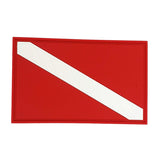 Maxbell Durable Red White PVC Safety Scuba Diving Diver Down Flag Patch Badge for Underwater Dive Backpack Gear Bag Jacket Vest