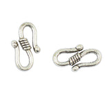 Maxbell Tibetan Silver Necklace Pendant Connector Bail Clasps Claw Charms S shape Bracelet Ropes Cords Hooks Crimps End Jewelry Making Findings Pack of 100 15mmx8mm