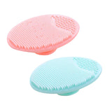 Maxbell 2Pcs Soft Silicone Facial Cleansing Brush Pore Cleanser Anti-slip Exfoliator Friction Pad Face Skin Care