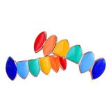 Maxbell Colorful Glossy Hip Hop Sharp Teeth Grill Hollowen Accessories Gold Plated