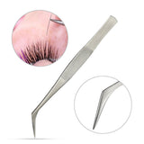Maxbell Stainless Steel Eyelash Extension Tweezer Curved Pincet Vetus Makeup Tool