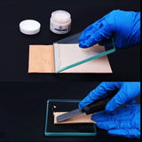 Maxbell DIY Leather Craft Tempered Glass Plate Smoothing Slicker Mat Leather Tool