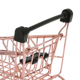 Maxbell Mini Metal Shopping Cart Salesman Sample Kids Pretend Play Toy Rose - Rose Gold S