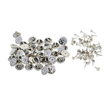 Maxbell 50 Sets Silver Butterfly Clutch Metal Pin Backs Replacement Badge Hat Pin Lapel Clasps Fasteners Jewelry Making Findings