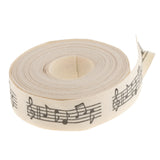 Maxbell 5 Yards Musical Note Printed Fabric Ribbon Gift Package Craft Decor 15mm