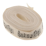 Maxbell 5 Yards Musical Note Printed Fabric Ribbon Gift Package Craft Decor 15mm