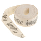 Maxbell 5 Yards Musical Note Printed Fabric Ribbon Gift Package Craft Decor 15mm