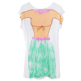 Maxbell Funny Women Hawaiian Hula Skirt Bikini Casual T-shirt Tee Tops Birthday Gift