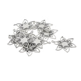 Maxbell 10 Pieces Filigree Flower Blank Cabochon Bezel Settings DIY Pendants Base for Jewelry Making 10mm