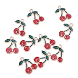 Maxbell 10 Pcs Cherry Lovely Fruit Shaped Charms Pendants DIY Jewelry Findings