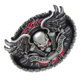 Maxbell Skull Skeleton Head BIKER TO THE BONE Belt Buckle Men's Gift